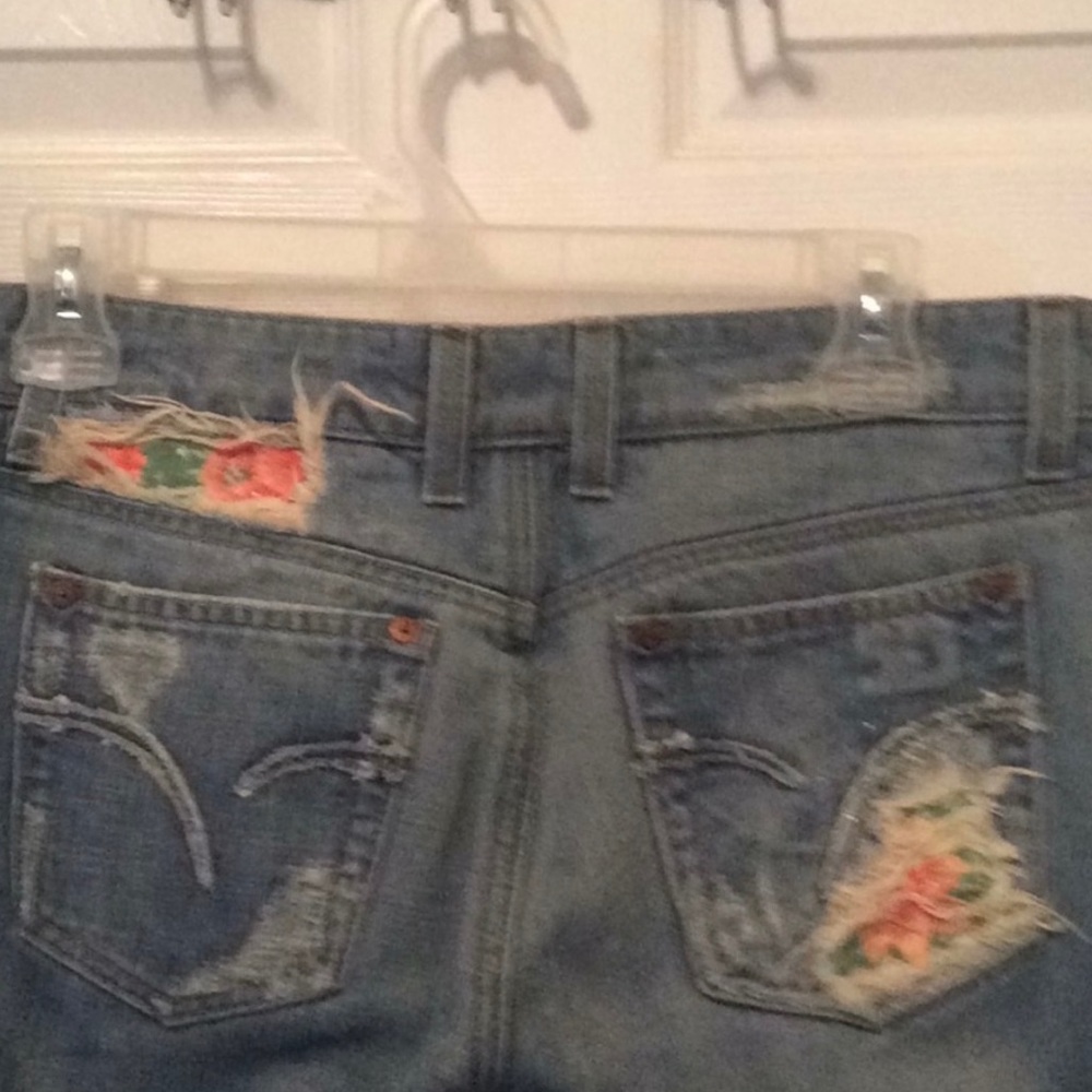 Distressed Joes Jeans flares size 28